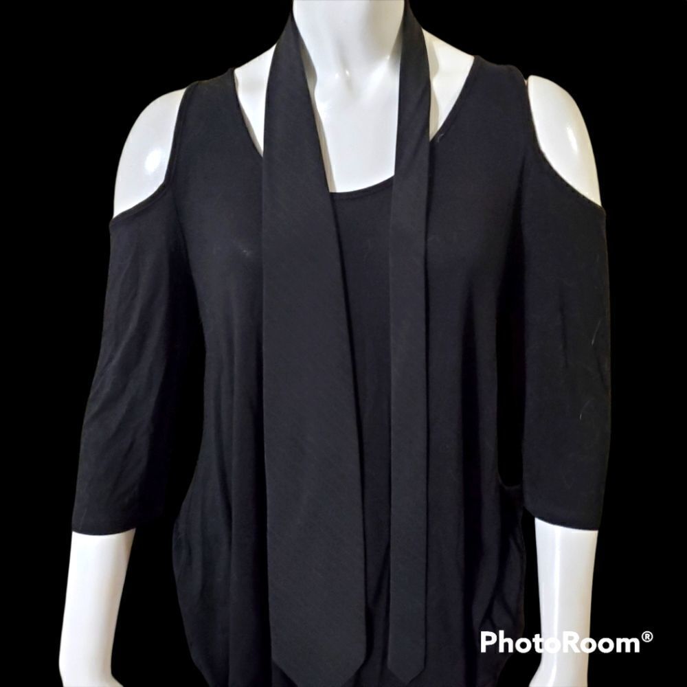 J. Ferrar Black Striped Tie